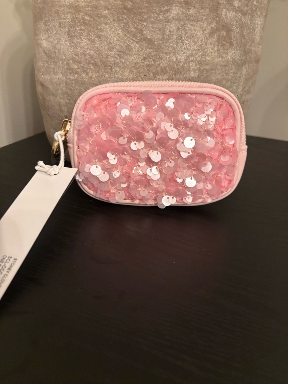 Stoney Clover Lane Pink Sequin Mini Pouch